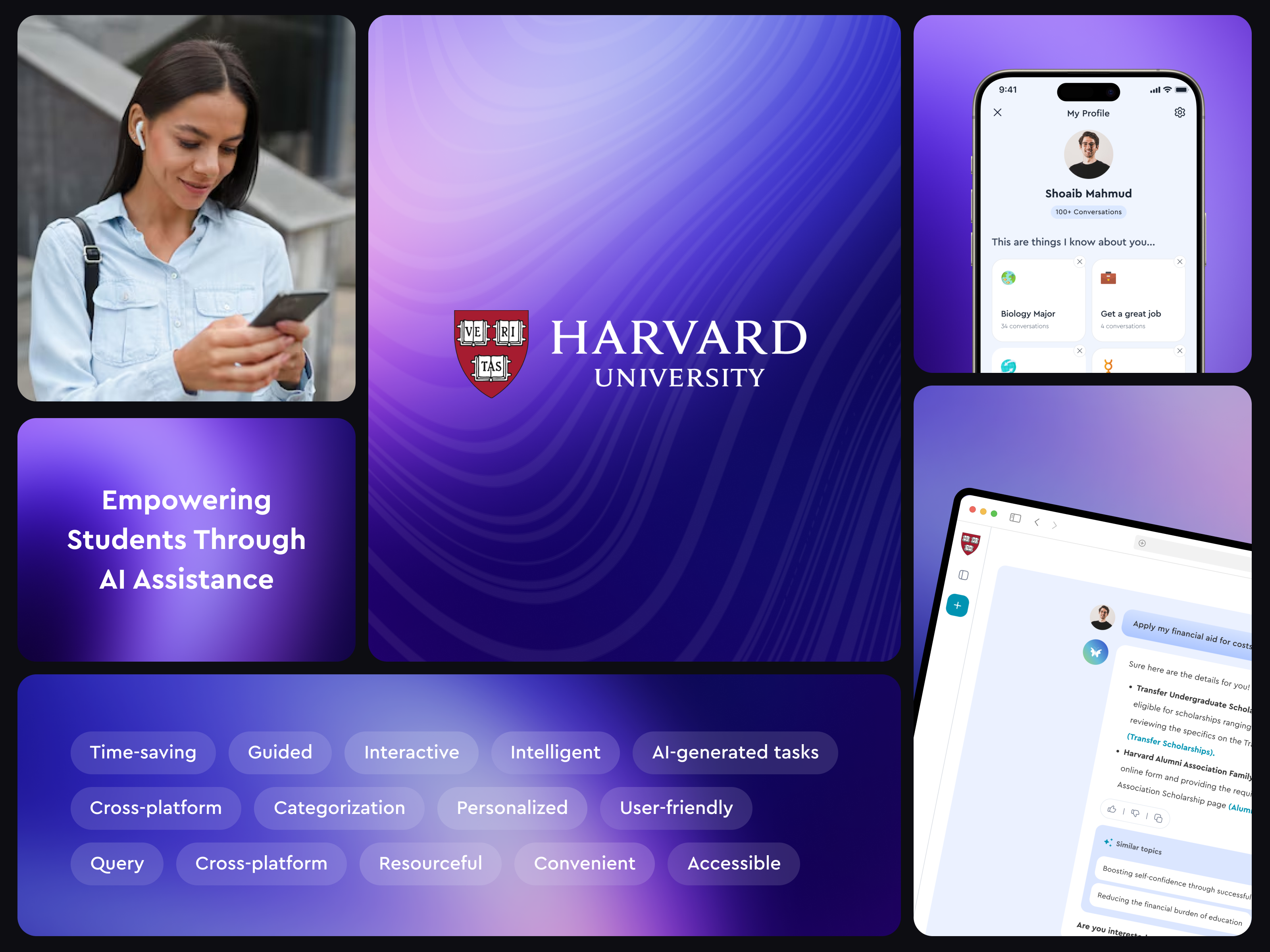 AI-Driven Student Help Desk ai artificial intelligence business chatbot education saas student ui university ux