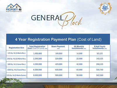 (Blue World City Islamabad) Real Estate Payment Plan Designs ads post blue world city islamabad branding creative design graphic design illustration logo modern payment plans real estate social media