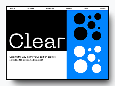 Clear - Carbon Capture Company branding design eco environment graphic design landing page sustainable ui web design website