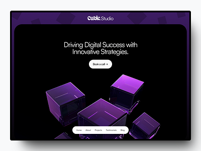 Cubic.Studio - Design Studio agency branding design graphic design landing page studio ui web design website