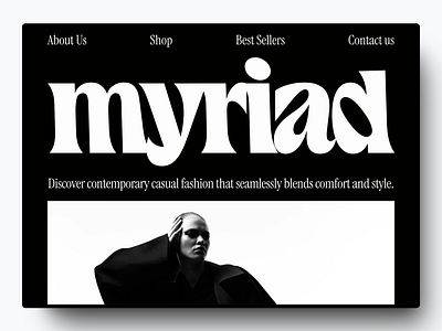Myriad - Fashion Store branding contrast design fashion flat graphic design landing page ui web design website