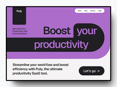 Puly - SaaS website design branding design graphic design illustration landing page productivity saas ui web design website