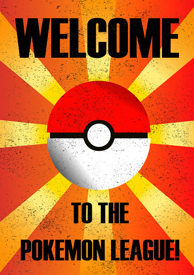 Pokemon League Poster graphic design illustration vector