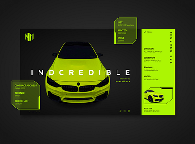 UI Design for Car Website car car site design figma gray home page landing page neon site trend ui ui design ui ux user interface ux ux ui web webdesign website yellow