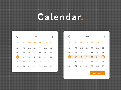 Calendar Design For mobile and web 3d branding calendar ui