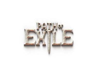 My take on the Path of Exile logo bevel chiseled chizeled clean logo edge fantasy fantasy game fantasy logo fantasy movie game logo material metal old style path of exile role playing game rpg stone typography vector logo wordmark