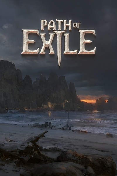 My take on the Path of Exile logo bevel chiseled chizeled clean logo edge fantasy fantasy game fantasy logo fantasy movie game logo material metal old style path of exile role playing game rpg stone typography vector logo wordmark