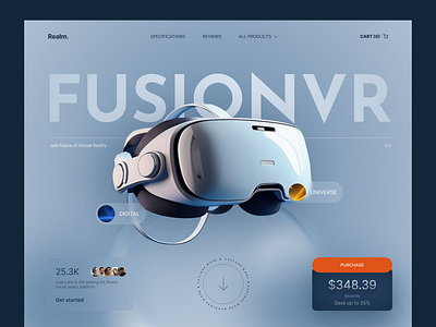 FusionVR by Realm Landing Concept concept ecommerce fusionvr landing realm vr