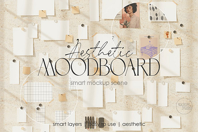 AESTHETIC MOODBOARD mockup kit art frame mockup art print mockup brand identity mockup interior design mockup moodboard mockup kit paint mockup poster mockup bundle printable mockup