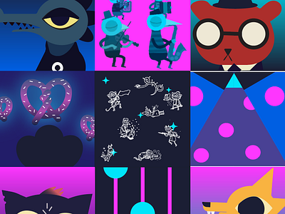 Night in the Woods Mosaic animation motion graphics night in the woods nitw vector