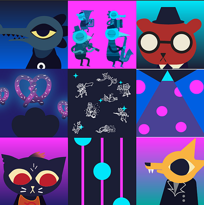 Night in the Woods Mosaic animation motion graphics night in the woods nitw vector