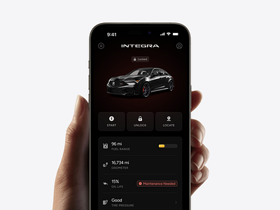 Acura Mobile App Concept app design interface mobile ui ux web