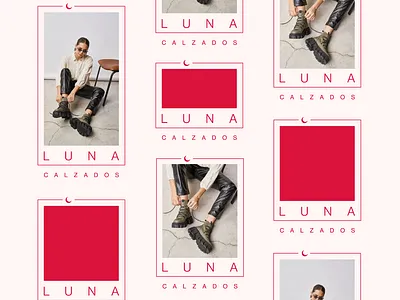 Luna calzados brand branding calzado graphic design logo luna moon shoes women zapatos