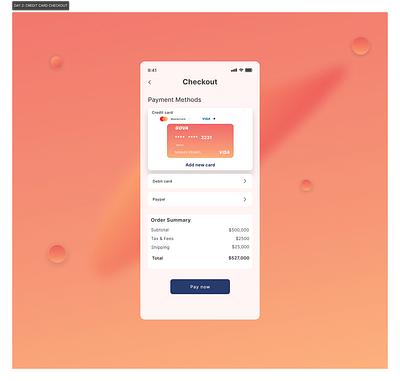 Credit Card Checkout Screen dailyui design illustration ui ux