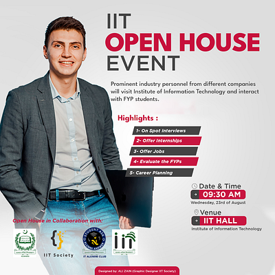 OPEN HOUSE panaflex by ALI ZAIN adobe photoshop branding flyer graphic design logo penaflex poster