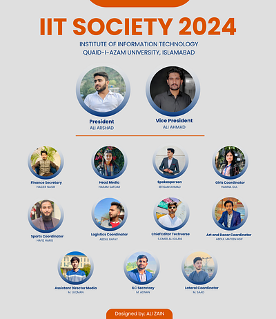 Poster - IIT Society 2024 by ALI ZAIN branding flyer graphic design motion graphics poster ui