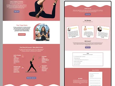 YOGA SALES FUNNEL PAGE branding email marketing email template gohighlevel graphic design illustration landing page lead generation sales funnel website