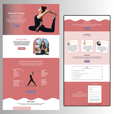 YOGA SALES FUNNEL PAGE branding email marketing email template gohighlevel graphic design illustration landing page lead generation sales funnel website