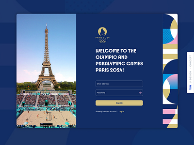 Olympic & Paralympic Games Paris 2024 - Concept Sign Up Page olympics ui