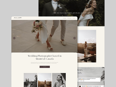 Wedding Photographer Website web design