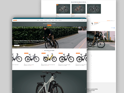 E-Bike Brand Website web design