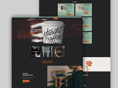 Coffee Brand Shopify Website web design