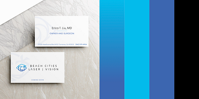 Business Card | Vision Center brand colors business card designer eye center minimal mock ups print design simple vision