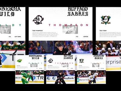 NHL Social Templates 2 branding design grid hockey light mockup nhl retro social sports template ux web design