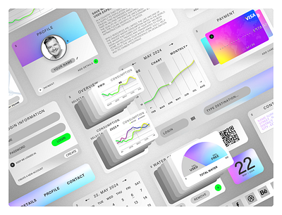 UI - Concept ll bright clean design energy graphic design home interface light ui ui design usage user interface water water energy