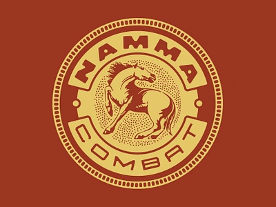 Namma branding crest design graphic design horse illustration lettering logo mma roundel seal typography