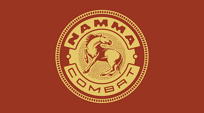Namma branding crest design graphic design horse illustration lettering logo mma roundel seal typography
