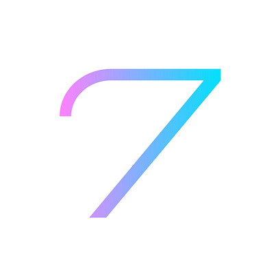 7 7 design font lucky numbers type typography