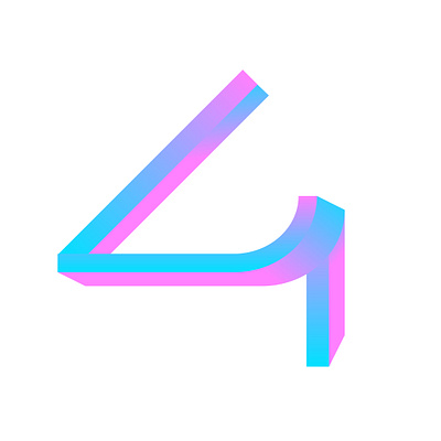 4 4 design graphic design illustration minimalism number numbers type typography vector