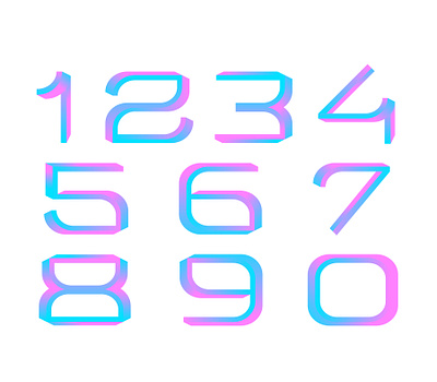 NUMB3ERS PT. 1 design font graphic design illustration minimalism modern numb3ers numbers type typography vector