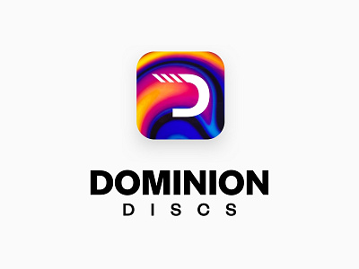 Dominion Discs App Icon brand branding disc golf disc golf logo dominion discs gradient logo