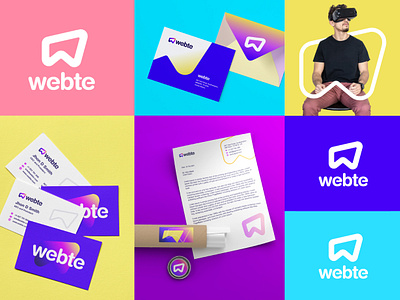 Webte Branding Design. ar brand branding colorful creative design graphic design logo logodesign logoinspiration logomark logos modern multicolor reality tech vr w wlogo ww