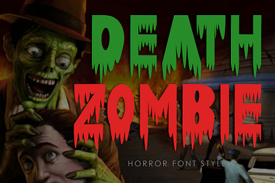 Death Zombie beautiful branding design font font design graphic design halloween handwritten horror illustration kdp logo procreate svg