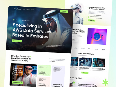 AWS Data Services - Website Design Concept amazon aws branding figma graphic design ui uiux ux website design