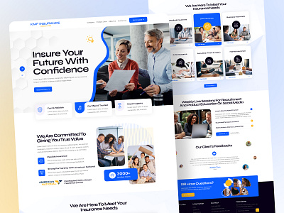 Insurance Company - Web Design, Landing Page design figma insurance insurance company insurance company design insurance website landing page design lifeinsurance uiux ux web design website design