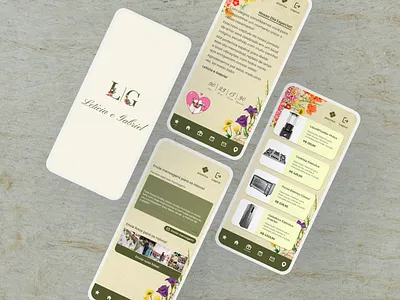 App Convite de Casamento (Letícia e Gabriel) app branding design figma graphic design illustration logo mobile ui ux