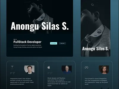 Portfolio Website Revamp - Dev Silas. ai image layout portfolio responsive design revamp