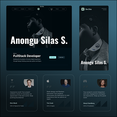 Portfolio Website Revamp - Dev Silas. ai image layout portfolio responsive design revamp