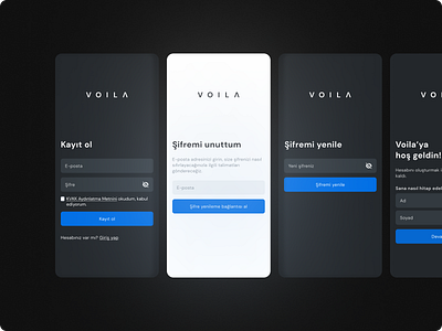 Sign-up flow — Voila 2024 awards branding dark design illustration logo mobile ui ux