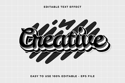 Creative 3d editable vector text effect fun