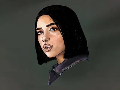 Dua lipa fan art illustration photoshop