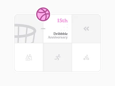 Dribbble 15th Anniversary 15th anniversary basketball bike chevrons cycling dribbble icon logo ring run skii sports