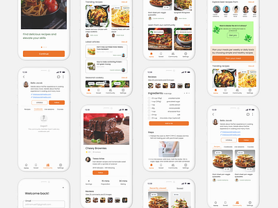 Pantry Pal - Cooking Recipe Mobile App cooking diet meal mobile pantry pal plan recipe ui ux