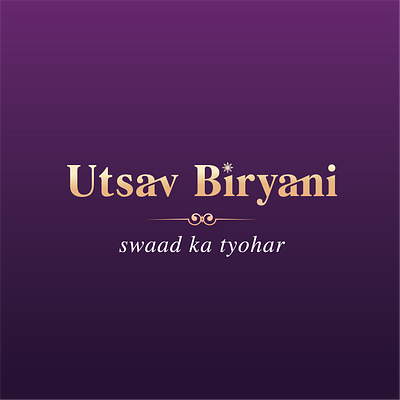 Logo Design - Utsav Biryani Company biryani company logo biryani logo brand design branding design graphic design graphic logo design illustration logo logo design logo folio vector