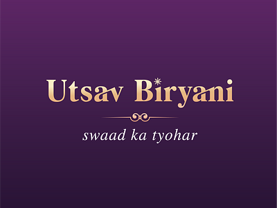 Logo Design - Utsav Biryani Company biryani company logo biryani logo brand design branding design graphic design graphic logo design illustration logo logo design logo folio vector