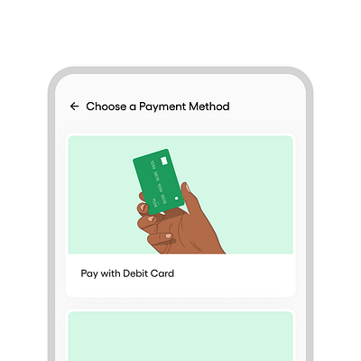 Payment Method Screen illustration product design ui ui design